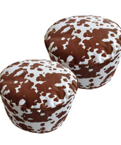 SOGA 2X 48x35cm Round Soft Pouffe Seat Cushion Elegant Home Accent D?cor Stylish Footstool