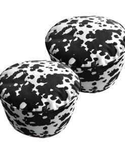 SOGA 2X 48x35cm Round Soft Pouffe Seat Cushion Elegant Home Accent D?cor Stylish Footstool