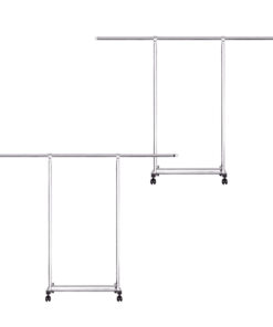 SOGA 2X 180cm Stainless Steel Floor-Standing Clothes Rack - Durable and Space-Saving Laundry Organizer