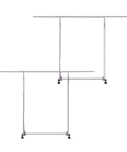 SOGA 2X  240cm Stainless Steel Floor-Standing Clothes Rack - Durable and Space-Saving Laundry Organizer