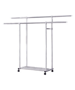 SOGA 200cm Stainless Steel Floor-Standing Clothes Rack - Durable and Space-Saving Laundry Organizer