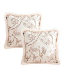 SOGA 2X 50cm Light Luxury French Style Printed Plush Pillow Set Throw Pillow
