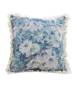 SOGA 50cm Oil Painting Shabby Chic Style Handmade Full Floral Needlepoint Throw Pillow