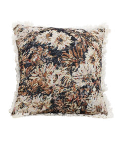 SOGA 50cm Vintage Oil Painting Color Raised Embroidery Empress Flower Throw Pillow