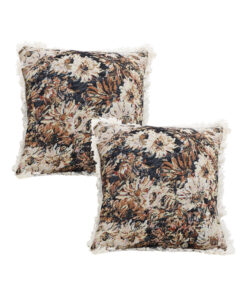 SOGA 2X 50cm Vintage Oil Painting Color Raised Embroidery Empress Flower Throw Pillow