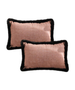 SOGA 2X 35cm Mid-century Style Raised Embroidery Texture Edged Lumbar Throw  Pillow