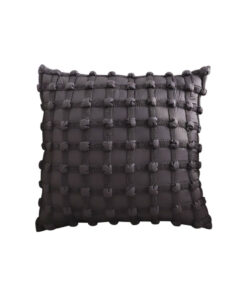 SOGA 50cm Black Medieval-style Puff Rivet Square Product Throw Pillow