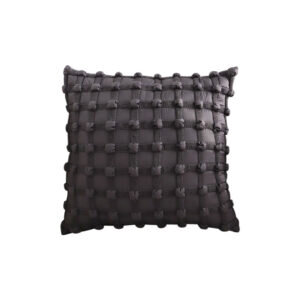 SOGA 50cm Black Medieval-style Puff Rivet Square Product Throw Pillow