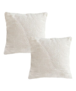SOGA 2X 50cm Beige Internet Celebrity 3D Arched Raised Pattern Throw Pillow