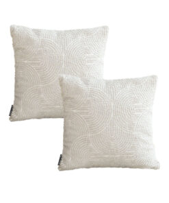 SOGA 2X 50cm Gray Pillow Basic Square Stylish Geometric Plush Solid Decorative Covers Throw Pillow