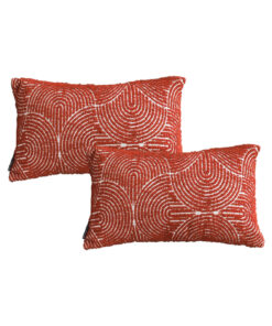 SOGA 2X 30cm Cinnabar Pillow Perfect Burnt Indoor/Outdoor Corded Throw Orange Set Lumbar Throw Pillow