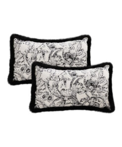 SOGA 2X 35cm Elegant Decorative Luxury Victorian Rose French Embroidery Throw Pillow