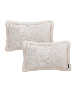 SOGA 2X 30cm Romantic French Mosley Jacquard Pillow French Jungle Jacquard Raw Edge Waist Throw  Pillow