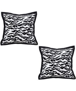 SOGA 2X 45cm Black and White Luxury Cushion Light Mottled Texture Decorative Square Pillow Living Room