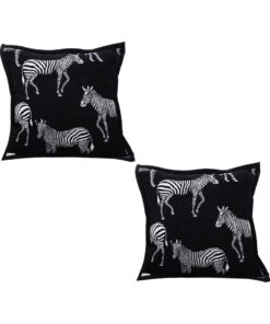 SOGA 2X 45cm Black Light Luxury Zebra Cushion Decorative Square Pillow Living Room Home Decor