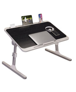 SOGA 70X45cm Black Small Laptop Bed Portable Foldable Study Table Adjustable
