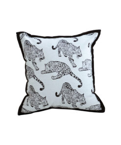 SOGA 45cm Throw Pillow White & Black Leopard Light Luxury Decorative Cushion for Living Room
