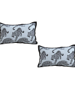SOGA 2X 30cm Throw Pillow White &  Black Leopard Light Luxury Lumbar Decorative Cushion for Living Room
