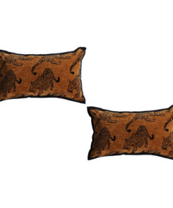 SOGA 2X 30cm Throw Pillow Dark Brown Leopard Lumbar Decorative Cushion for Living Room