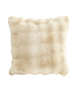 SOGA 50cm Throw Pillow Light  Camel Color with Rabbit  Square Cushion for Living Room Home Decor