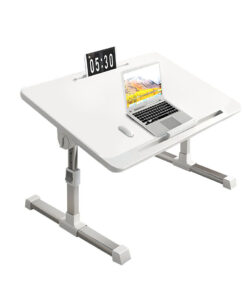 SOGA 60X40cm White Small Laptop Bed Portable Foldable Study Table Adjustable