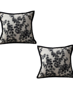 SOGA 2X 45cm Throw Pillow Black and White Wide Border Square Pillow Stylish Decorative Cushion Living Room