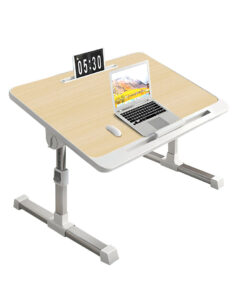 SOGA 60X40cm Wood Small Laptop Bed Portable Foldable Study Table Adjustable
