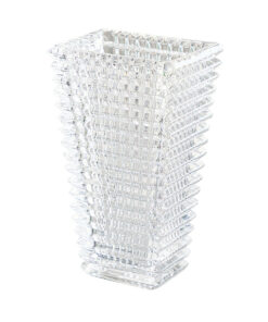SOGA 22.5cm Handcrafted Clear Glass Vase, Classic Design for Home Decor
