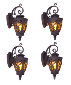 SOGA 4X 57cm Vintage Outdoor Wall Lantern Antique Bronze Sconce