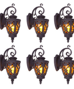SOGA 6X 57cm Vintage Outdoor Wall Lantern Antique Bronze Sconce