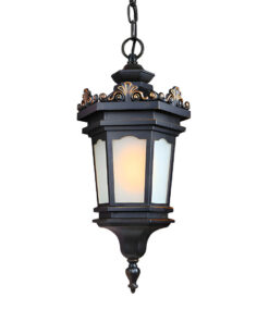 SOGA 54.5cm Vintage Lamp Elegant Aluminum & Glass Lantern Chandelier