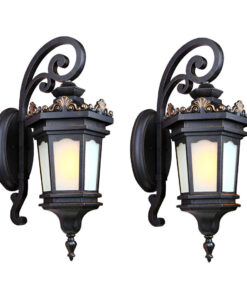 SOGA 2X 62cm Vintage Lantern Wall Light Elegant Aluminum & Glass Design