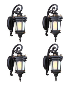 SOGA 4X 62cm Vintage Lantern Wall Light Elegant Aluminum & Glass Design