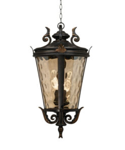 SOGA 60.3cm Vintage Aluminum & Glass Lantern Elegant Chandelier Style
