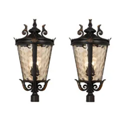 SOGA 2X 71.2cm Vintage Lantern Wall Lamp Modern Aluminum & Glass Wall Light