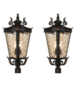 SOGA 2X 71.2cm Vintage Lantern Wall Lamp Modern Aluminum & Glass Wall Light