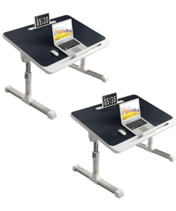 SOGA 2X 60X40cm Black Small Laptop Bed Portable Foldable Study Table Adjustable