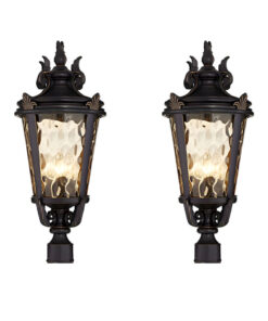 SOGA 2X 63.5cm Vintage Outdoor Post Lantern Light Classic Charm for Patios