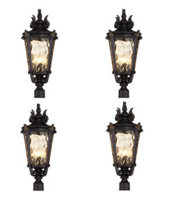 SOGA 4X 63.5cm Vintage Outdoor Post Lantern Light Classic Charm for Patios