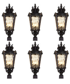SOGA 6X 63.5cm Vintage Outdoor Post Lantern Light Classic Charm for Patios