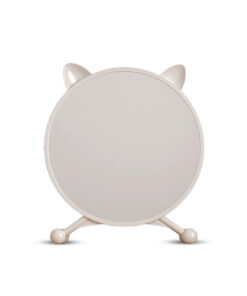 SOGA 30cm White Smart Makeup Bedroom Table Mirror Cat Ear Style No LED Light