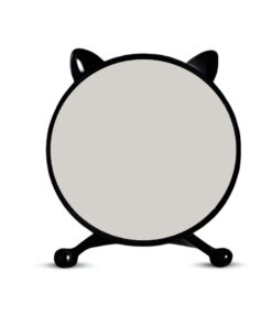 SOGA 40cm Black Smart Makeup Bedroom Table Mirror Cat Ear Style No LED Light