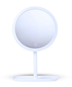 SOGA 26cm White Round Smart LED Makeup Bedroom Table Vanity Mirror Tricolor Adjustable Light