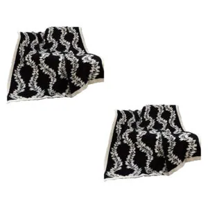 SOGA 2X 130x170cm Throw Blanket Retro Vine Pattern Casual Stylish Cozy