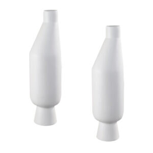 SOGA 2X 14x52cm Ornament Modern Minimalist Vase Decorative with Narrow tops and Wider rounded Body for Home Decor
