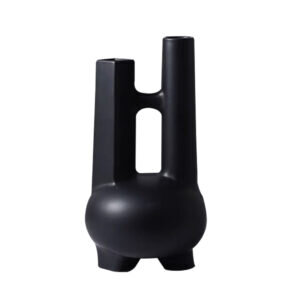 SOGA Ornament Modern Geometric Vase Minimalist Double Tube Abstract Sculpture for Home D?cor