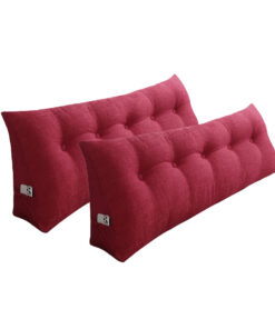 SOGA 2X 120cm Rose Red Triangular Wedge Bed Pillow Headboard Backrest Bedside Tatami Cushion Home Decor