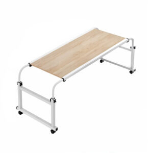 SOGA 120x45cm Wood Cross Bed Movable Desk Table w/ Adjustble Length & Height