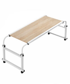 SOGA 120x45cm Wood Cross Bed Movable Desk Table w/ Adjustable Length & Height