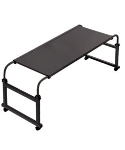 SOGA 120x45cm Black Cross Bed Movable Desk Table w/ Adjustable Length & Height